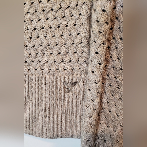 American Eagle Wool Blend Neutral Soft Taupe Light Brown Size Small - Picture 8 of 13